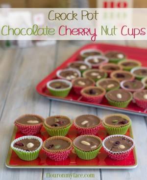 Crock Pot Chocolate Cherry Nut Cups