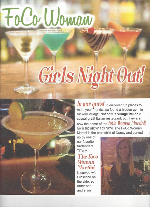On Your Next Girls Night out Try the FOCO Woman Martini